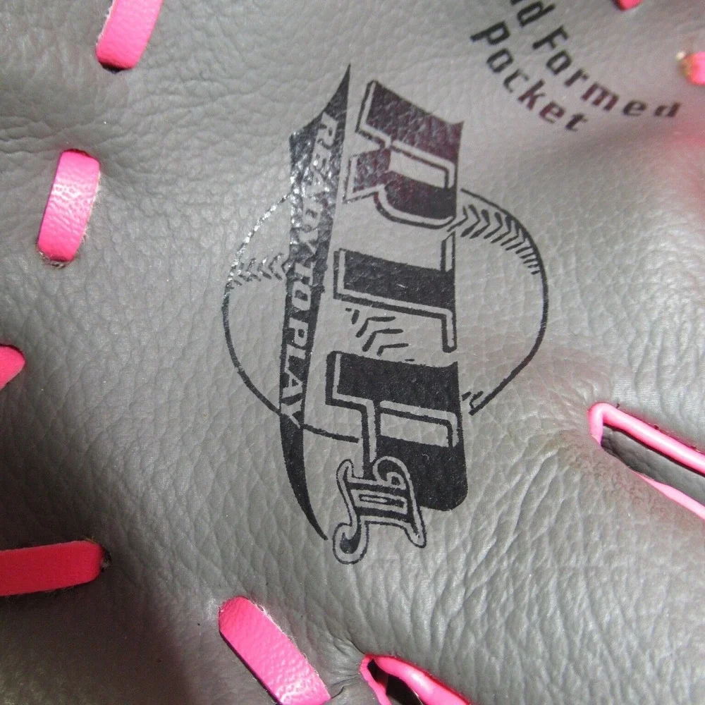 FRANKLIN Girls Pink Gray Contour Fit Baseball Glove RTP 22700 Durabond‎ LHG - Picture 6 of 9